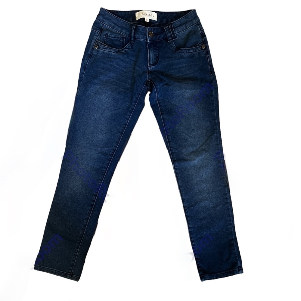 Y2K Womens Rewind sz 1 skinny jeans Capri dark blue  soft